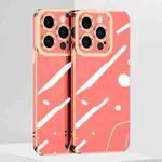 For iPhone 14 Plus 6D Electroplated Lens Protective Phone Case (Pink)