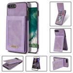 N.BEKUS Vertical Flip Card Slot RFID Phone Case For iPhone 8 Plus / 7 Plus(Purple)