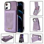 For iPhone 11 N.BEKUS Vertical Flip Card Slot RFID Phone Case (Purple)