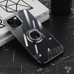 For iPhone 14 Electroplating Ring Clear Phone Case (Black)