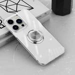 For iPhone 13 Pro Electroplating Ring Clear Phone Case (Silver)