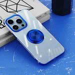 For iPhone 13 Pro Max Electroplating Ring Clear Phone Case (Blue)