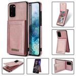 For Samsung Galaxy S20 FE N.Bekus Vertical Flip Card Slot RFID Phone Case(Rose Gold)