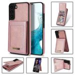 For Samsung Galaxy S22 5G N.Bekus Vertical Flip Card Slot RFID Phone Case(Rose Gold)