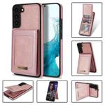 For Samsung Galaxy S21 5G N.Bekus Vertical Flip Card Slot RFID Phone Case(Rose Gold)