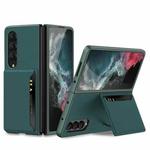 For Samsung Galaxy Z Fold4 GKK Ultra-thin Leather Phone Case with Card Slots(Green)