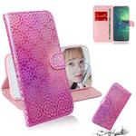 For Motorola Moto G8 Plus Solid Hyun Color Magnetic Attraction Horizontal Flip Leather Case with Lanyard, Support Holder & Card Slot & Wallet(Pink)