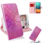 For Galaxy A71 Solid Hyun Color Magnetic Attraction Horizontal Flip Leather Case with Lanyard, Support Holder & Card Slot & Wallet(Pink)