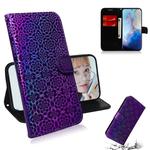 For Galaxy S20 Ultra Solid Hyun Color Magnetic Attraction Horizontal Flip Leather Case with Lanyard, Support Holder & Card Slot & Wallet(Purple)
