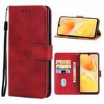 For vivo V25 Leather Phone Case(Red)