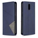 For Nokia 2.3 Rhombus Texture Horizontal Flip Magnetic Leather Case with Holder & Card Slots & Wallet(Blue)