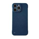 For iPhone 11 Pro Max Carbon Fiber Texture PC Phone Case (Royal Blue)