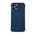 For iPhone 14 Pro Carbon Fiber Texture PC Phone Case(Royal Blue)