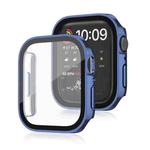 Life Waterproof 2 in 1 PC Frame + Tempered Glass Protective Case For Apple Watch Series 9 / 8 / 7 45mm(Blue)
