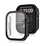 Life Waterproof 2 in 1 PC Frame + Tempered Glass Protective Case For Apple Watch Series 9 / 8 / 7 41mm(Black)