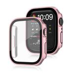 Life Waterproof 2 in 1 PC Frame + Tempered Glass Protective Case For Apple Watch Series 6 / 5 / 4 / SE 40mm(Pink)