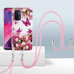 For OPPO A54 5G/A74 5G/A93 5G 2.0mm Airbag Shockproof TPU Phone Case with Lanyard(Dancing Butterflies)