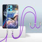 For Realme 9 Pro+ 5G / Realme 9 4G 2.0mm Airbag Shockproof TPU Phone Case with Lanyard(Whale)