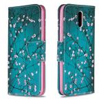 For Nokia 2.3 Colored Drawing Pattern Horizontal Flip Leather Case with Holder & Card Slots & Wallet(Plum Blossom)