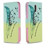 For Nokia 2.3 Colored Drawing Pattern Horizontal Flip Leather Case with Holder & Card Slots & Wallet(Feather)