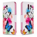For Nokia 2.3 Colored Drawing Pattern Horizontal Flip Leather Case with Holder & Card Slots & Wallet(Butterfly)