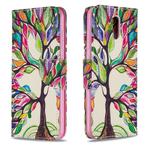 For Nokia 2.3 Colored Drawing Pattern Horizontal Flip Leather Case with Holder & Card Slots & Wallet(Life Tree)