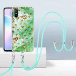 For Xiaomi Redmi 9A / 9i Indian 2.0mm Airbag Shockproof TPU Phone Case with Lanyard(Gold Heart)