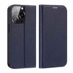 For iPhone 14 Pro DUX DUCIS Skin X2 Series Horizontal Flip Leather Phone Case(Blue)