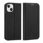 For iPhone 14 Plus DUX DUCIS Skin X2 Series Horizontal Flip Leather Phone Case (Black)