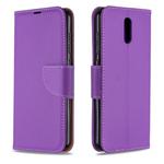 For Nokia 2.3 Pure Color Horizontal Flip PU Leather Case with Holder & Card Slots & Wallet & Lanyard(Purple)