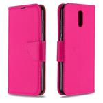 For Nokia 2.3 Pure Color Horizontal Flip PU Leather Case with Holder & Card Slots & Wallet & Lanyard(Rose Red)