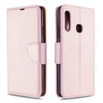 For Galaxy A70e Pure Color Horizontal Flip PU Leather Case with Holder & Card Slots & Wallet & Lanyard(Rose Gold)