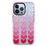 For iPhone 14 Pro Max Doodle Colorful Lvoe TPU Phone Case (Pink)
