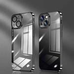 For iPhone 14 Pro Crystal Plated High Transparency Phone Case(Black)