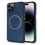 For iPhone 14 Pro Lambskin Texture Magsafe Magnetic Phone Case(Blue)