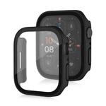 Life Waterproof Frosted 2 in 1 PC Frame + Tempered Glass Protective Case For Apple Watch Series 9 / 8 / 7 45mm(Black)