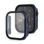 Life Waterproof Frosted 2 in 1 PC Frame + Tempered Glass Protective Case For Apple Watch Series 9 / 8 / 7 45mm(Blue)