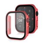 Life Waterproof Frosted 2 in 1 PC Frame + Tempered Glass Protective Case For Apple Watch Series 9 / 8 / 7 45mm(Red)