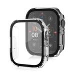 Life Waterproof Frosted 2 in 1 PC Frame + Tempered Glass Protective Case For Apple Watch Series 9 / 8 / 7 41mm(Transparent)
