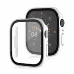 Life Waterproof Frosted 2 in 1 PC Frame + Tempered Glass Protective Case For Apple Watch Series 6 / 5 / 4 / SE 44mm(White)