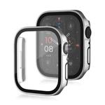 Life Waterproof Frosted 2 in 1 PC Frame + Tempered Glass Protective Case For Apple Watch Series 6 / 5 / 4 / SE 44mm(Silver)