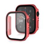 Life Waterproof Frosted 2 in 1 PC Frame + Tempered Glass Protective Case For Apple Watch Series 6 / 5 / 4 / SE 44mm(Red)