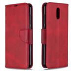 For Nokia 2.3 Retro Lambskin Texture Pure Color Horizontal Flip PU Leather Case with Holder & Card Slots & Wallet & Lanyard(Red)