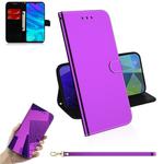 For Huawei Enjoy 9s / Honor 10i / 20i / 20 Lite / P Smart Plus 2019 Mirror-like Magnetic Attraction Horizontal Flip Leather Case with Lanyard, Support Holder & Card Slot & Wallet(Purple)