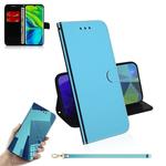 For Xiaomi Mi CC9 Pro / Note 10 / Note 10 Pro Mirror-like Magnetic Attraction Horizontal Flip Leather Case with Lanyard, Support Holder & Card Slot & Wallet(Blue)