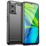 For Xiaomi Redmi Note 11E Brushed Texture Carbon Fiber TPU Case(Black)