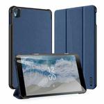 For Nokia T10 DUX DUCIS Domo Series Magnetic Flip Leather Tablet Case(Blue)