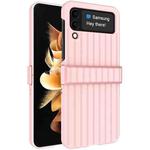 For Samsung Galaxy Z Flip4 5G IMAK JS-3 Series Colorful Vertical Stripe PC Case(Pink)
