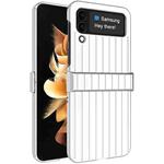 For Samsung Galaxy Z Flip4 5G IMAK JS-3 Series Colorful Vertical Stripe PC Case(Silver)