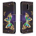 For Nokia 2.3 Colored Drawing Horizontal Flip Leather Case with Holder & Card Slots & Wallet(Big Butterfly)